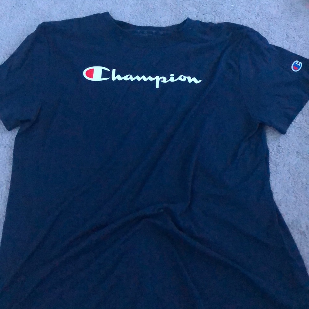 navy blue champion t-shirt